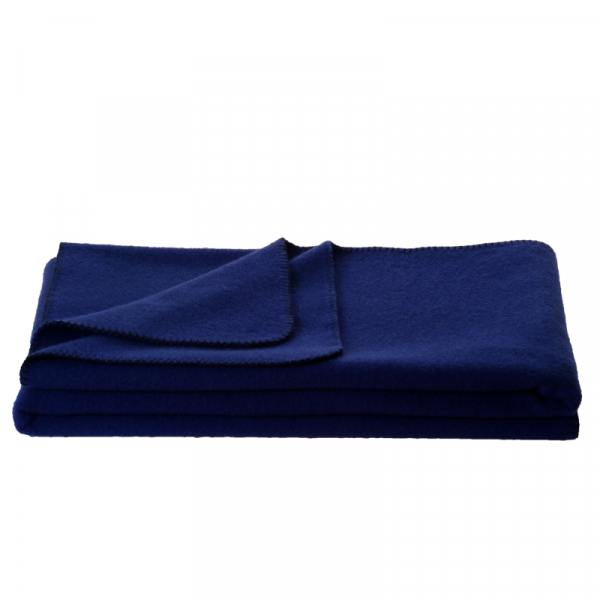 Volnena odeja INN velur t.blau 150x200