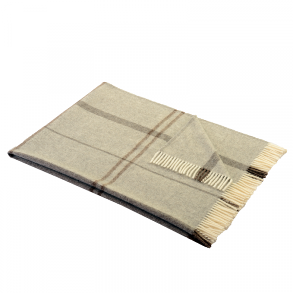 Volnena odeja ISOLA siva karo Volnena odeja ISOLA siva karo