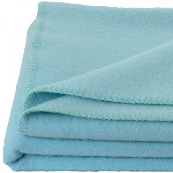 Otroška odeja 100% ovčja volna INN velur SV.MODRA dve dim.