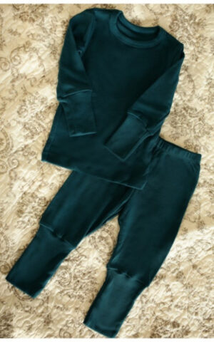 EKO Merino otroška pižama PETROL MODRA od 86-152 EKO Merino otroška pižama PETROL MODRA od 86-152