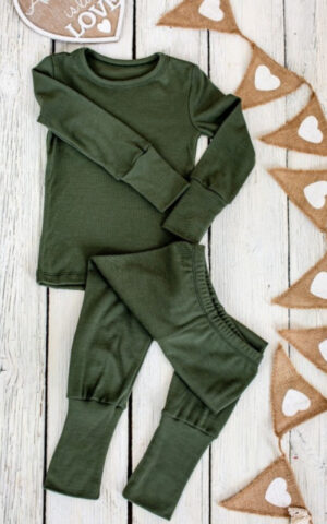 EKO Merino otroška pižama ZELENA od 86-152 EKO Merino otroška pižama ZELENA od 86-152