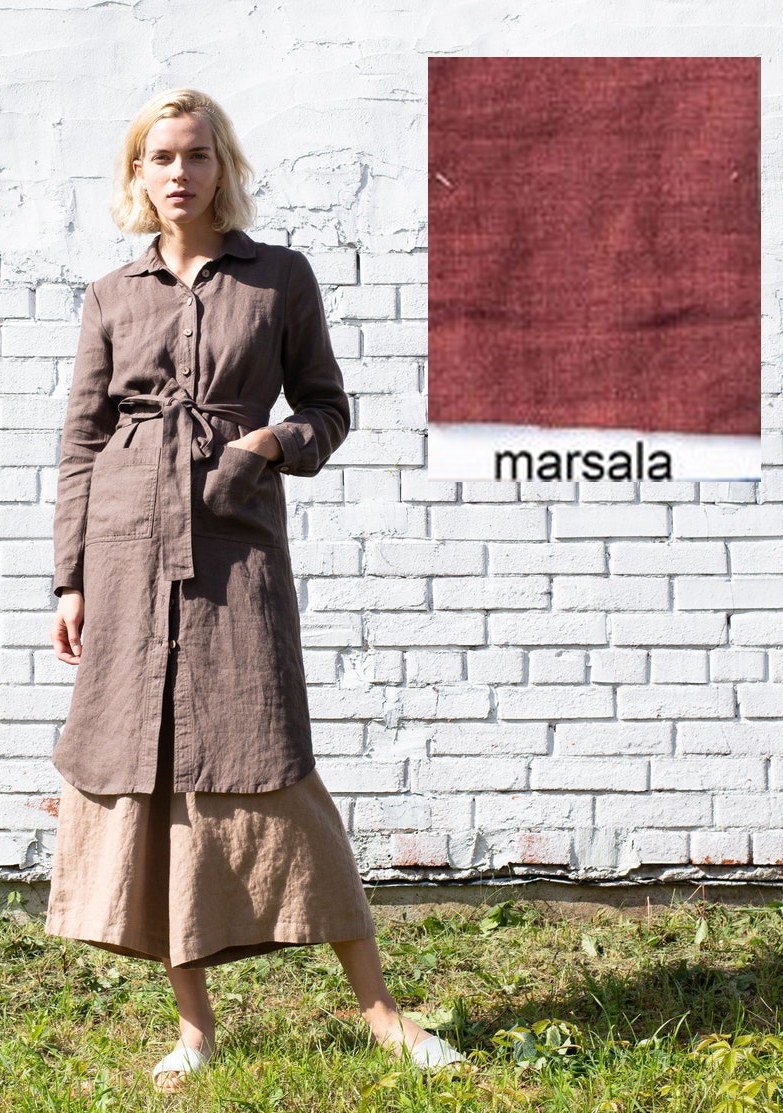 Obleka na preklop KR 1282, 100% lan