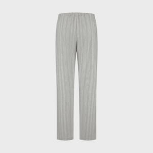 Spodnji del ženske pižame iz eko flanele, siva črtasta Spodnji del ženske pižame iz eko flanele, siva črtasta