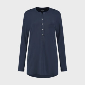 Zgornji del pižame iz eko bombaža, moder