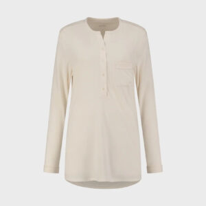 Zgornji del pižame iz eko bombaža, crem S