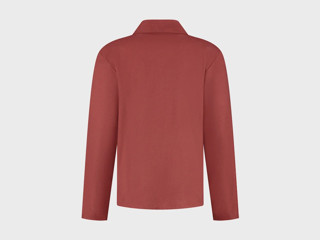 Zgornji del moške pižame iz eko flanele, rdeča