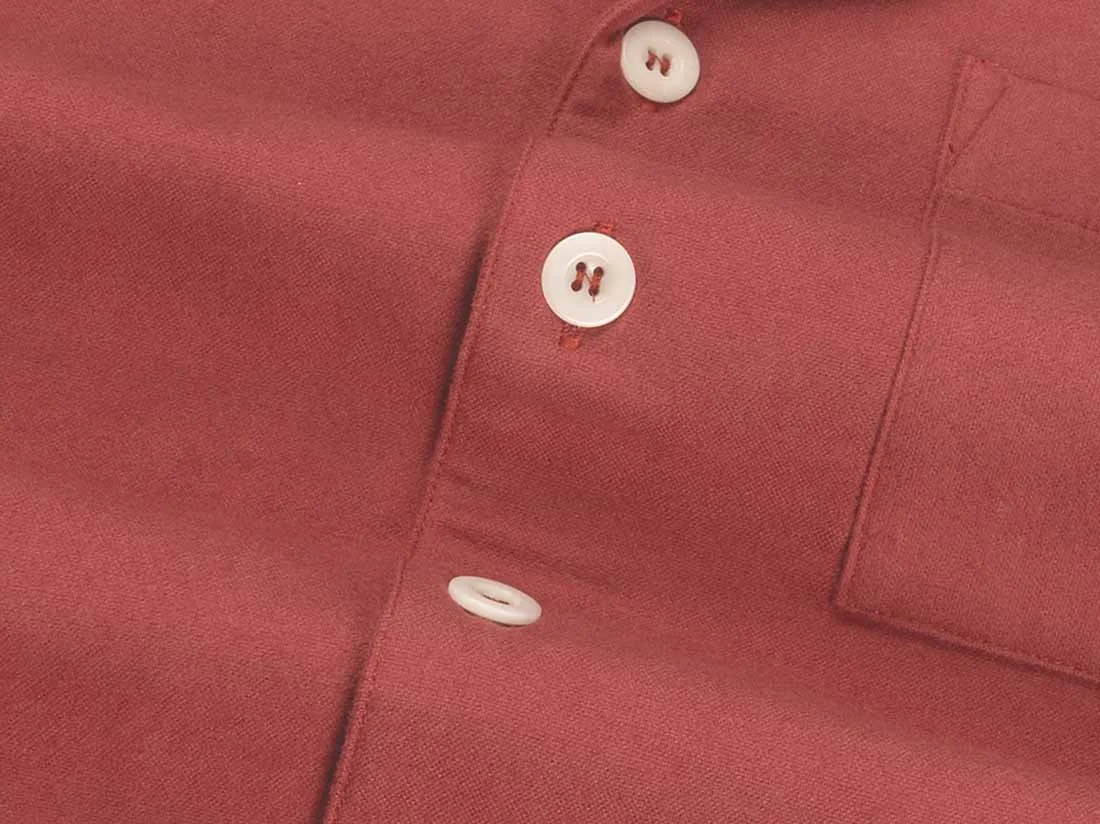 Zgornji del moške pižame iz eko flanele, rdeča