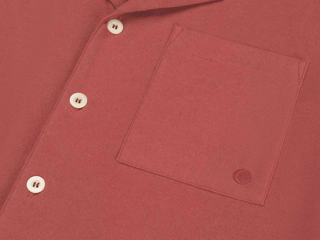 Zgornji del moške pižame iz eko flanele, rdeča