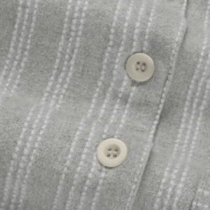 Zgornji del ženske pižame iz eko flanele, siva črtasta