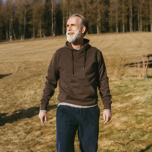 EKO Bombažni Moški Pulover RJAVA EKO Bombažni Moški Pulover RJAVA