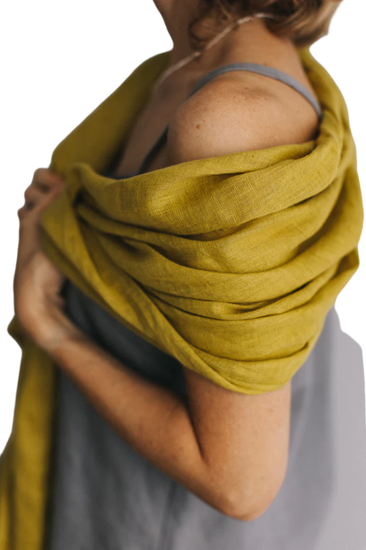 Šal iz 100% lana citrin Šal iz 100% lana citrin