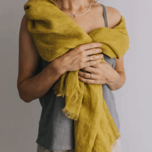 Šal iz 100% lana citrin Šal iz 100% lana citrin