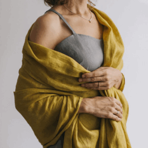 Šal iz 100% lana citrin Šal iz 100% lana citrin