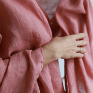 Šal iz 100% lana roza