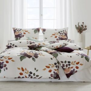 Posteljnina Herbstblumen saten, več dimenzij