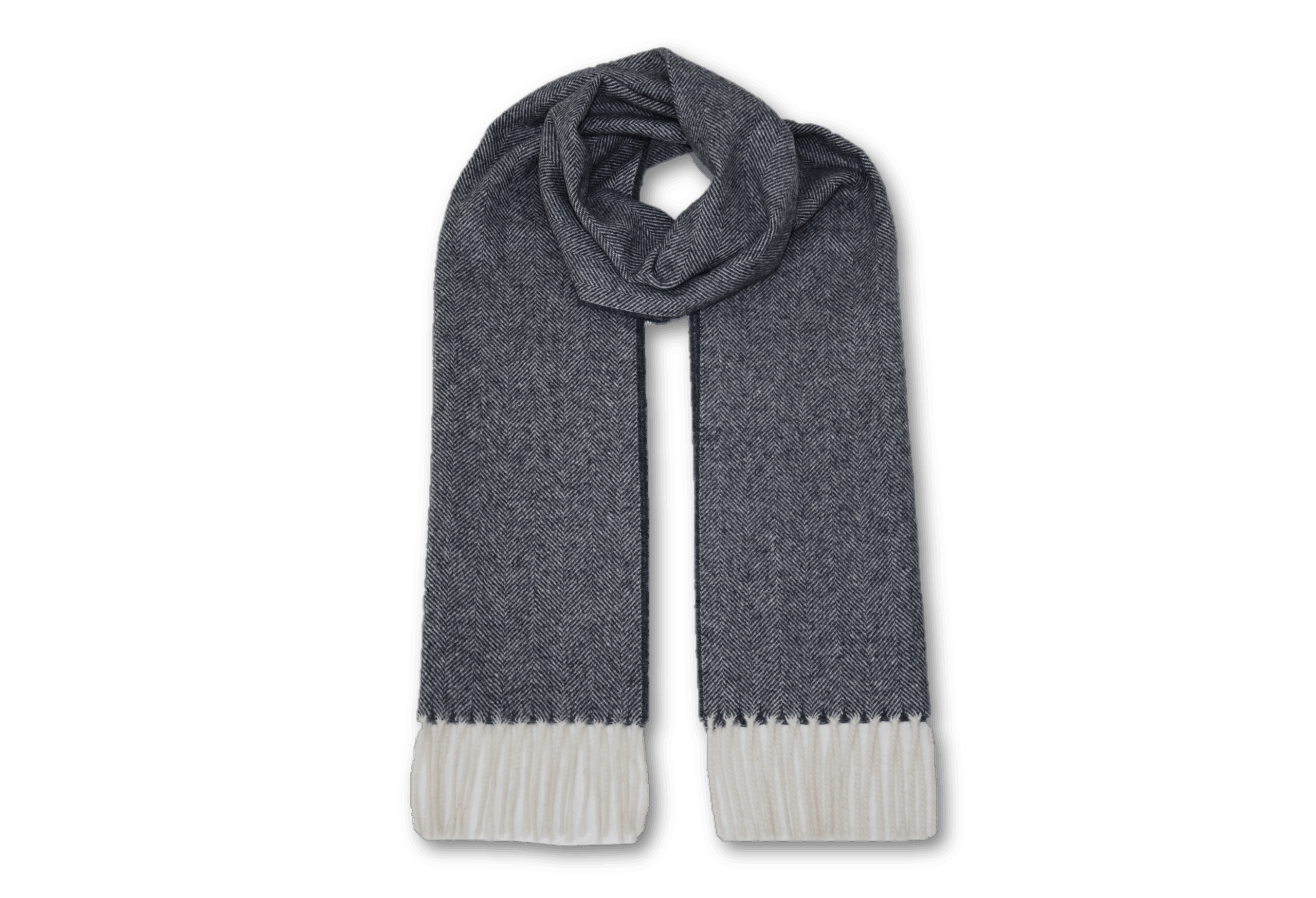 Šal iz 100% volne temno siv