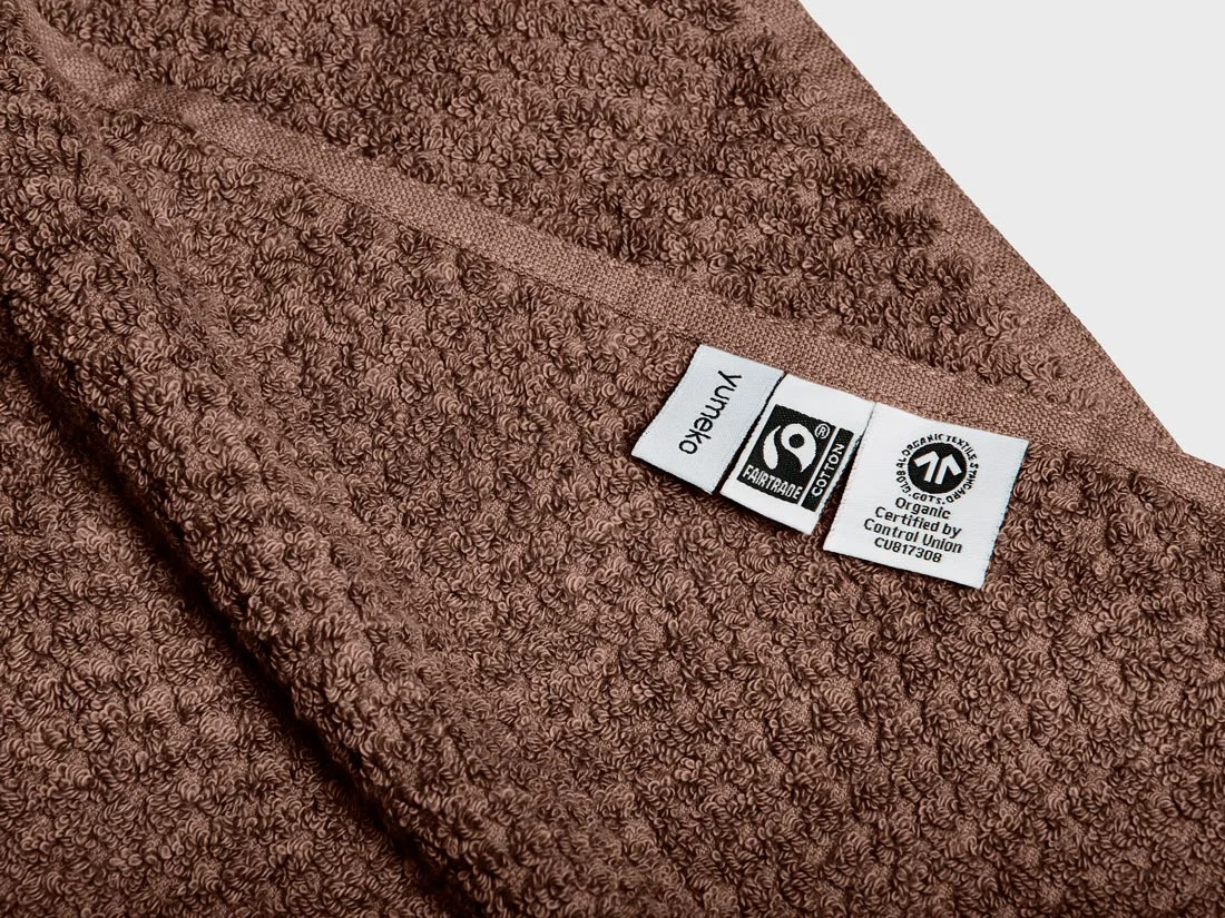 Brisača eko bombaž dots MUD ROSE