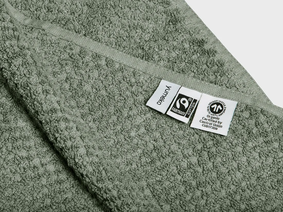 Brisača eko bombaž dots STONE GREEN