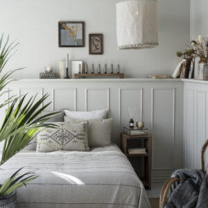 Prevleka iz 100% lanu 40x60 vezenje w/dark grey