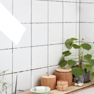 Svečnik steklo ratan