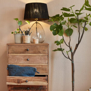 Svečnik steklo ratan