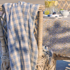 Deka 100% bombaž modra karo