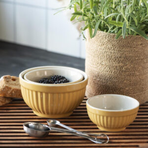 Set 3 skodelic mustard