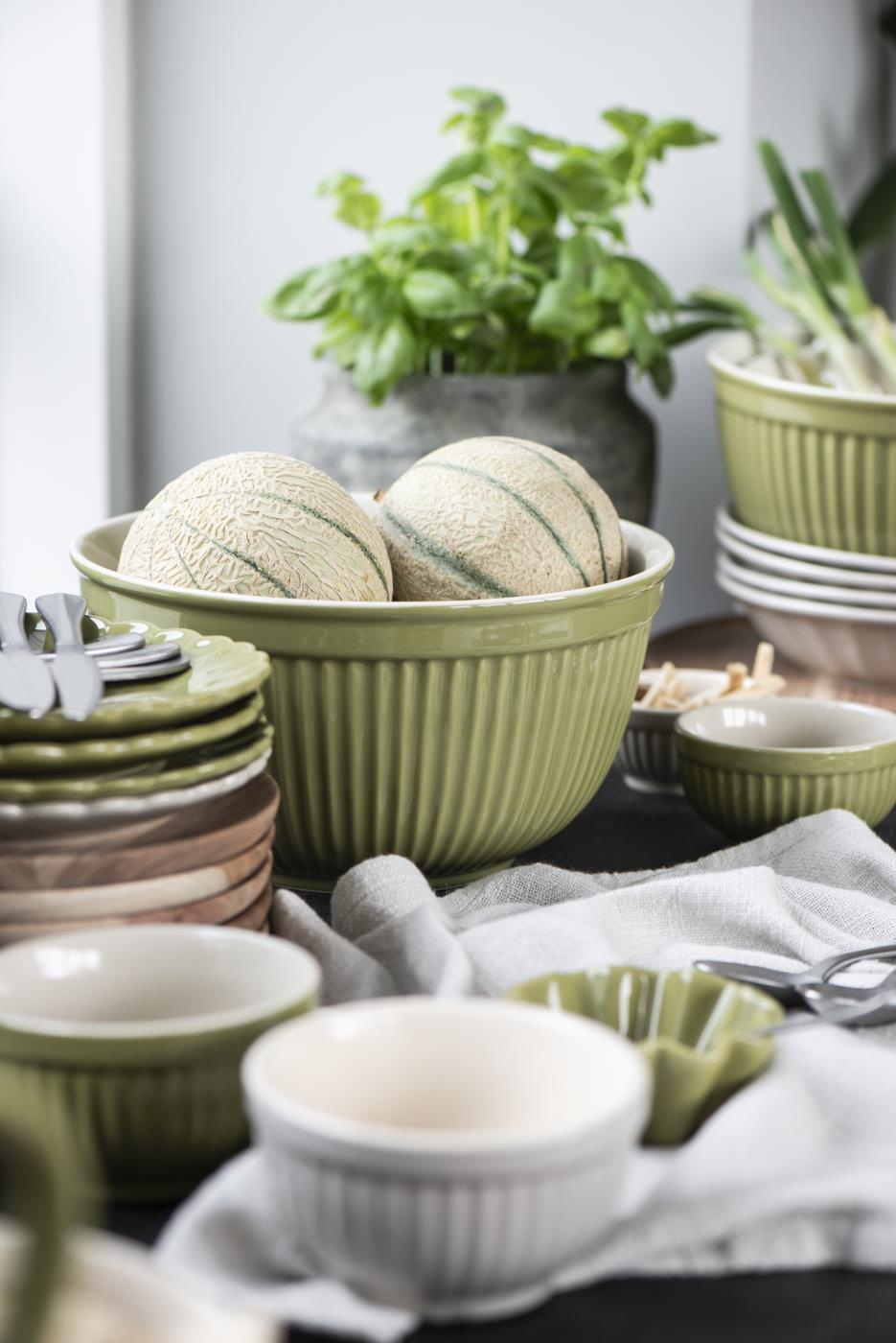 Set 3 skodelic herbal green