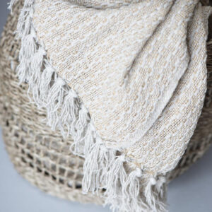 Deka 100% bombaž cream/yellow