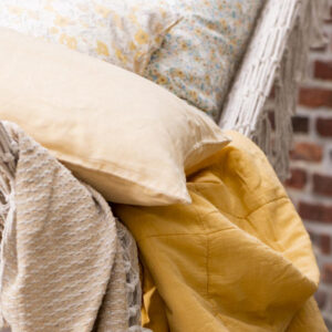 Deka 100% bombaž cream/yellow