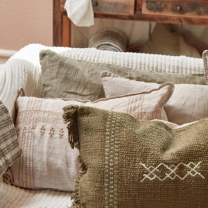 Prevleka 100% lan 40x60 vezenje w/light brown Prevleka 100% lan 40x60 vezenje w/light brown