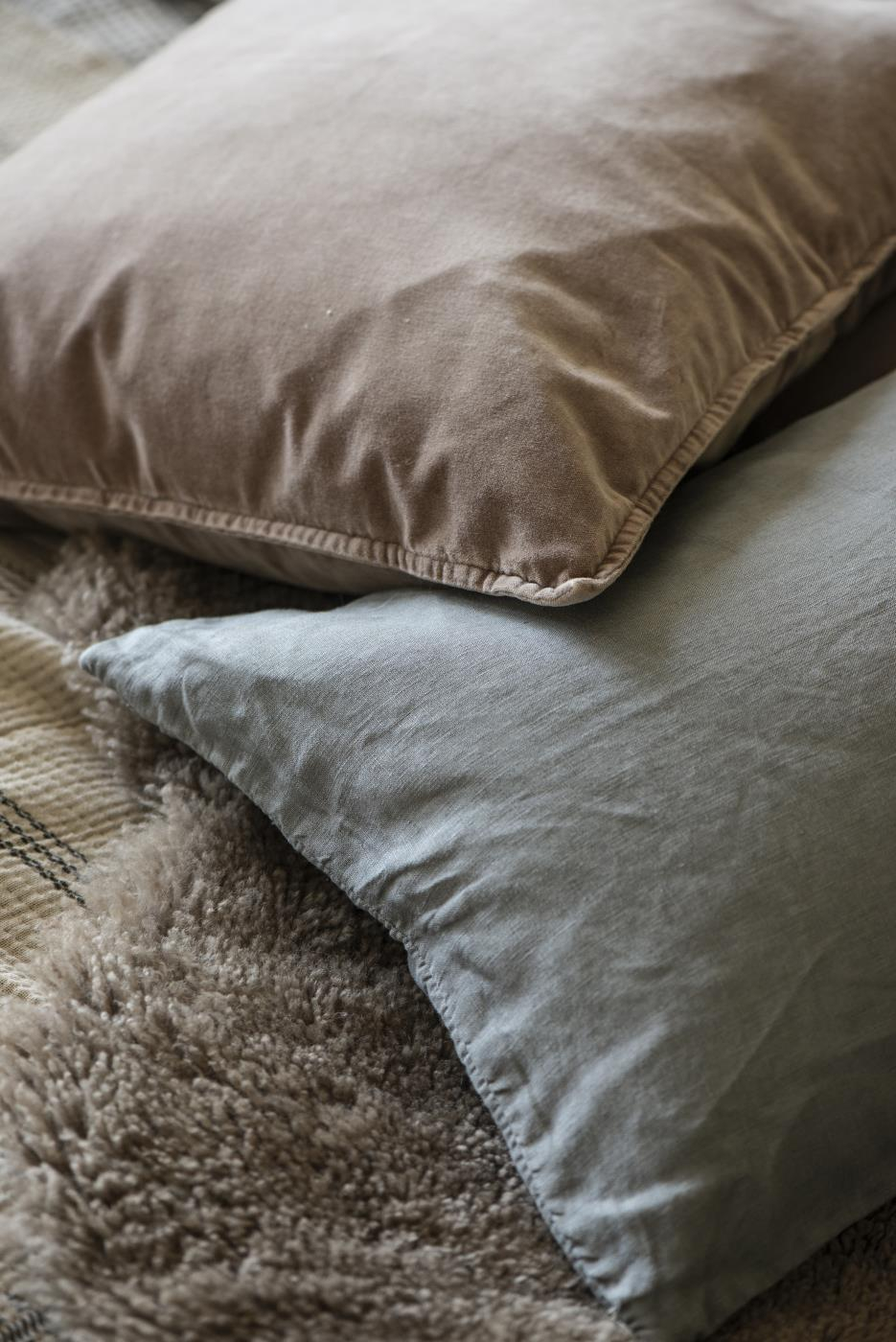 Prevleka iz 100% lanu 40x60 thunder grey