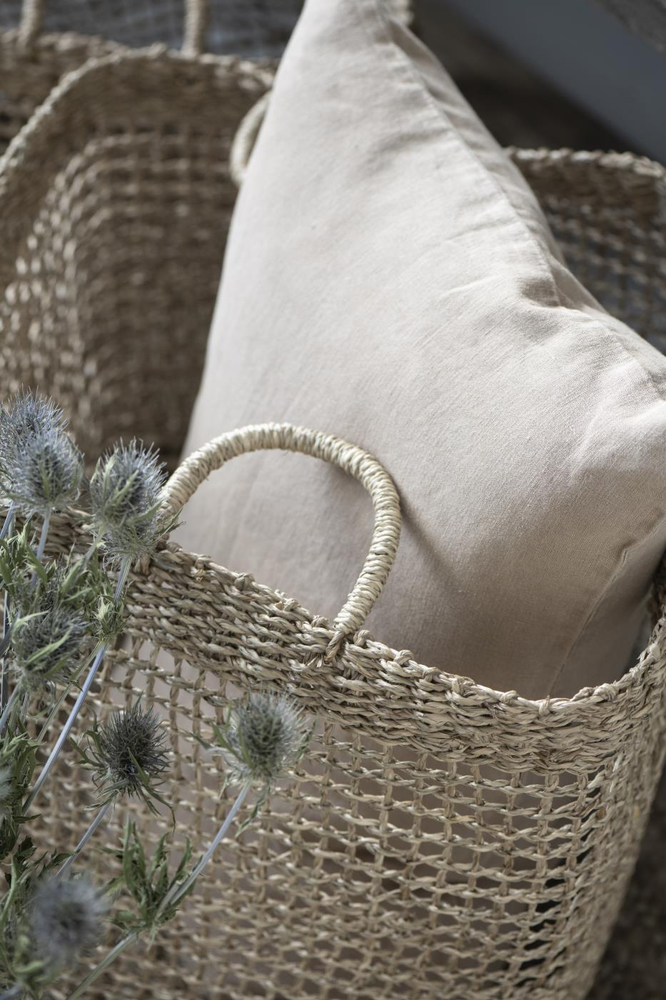 Prevleka iz 100% lanu 40x60 butter cream