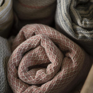 Deka 100% bombaž cream/coral