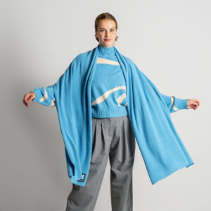 Šal iz volne in ekološkega bombaža, MODER