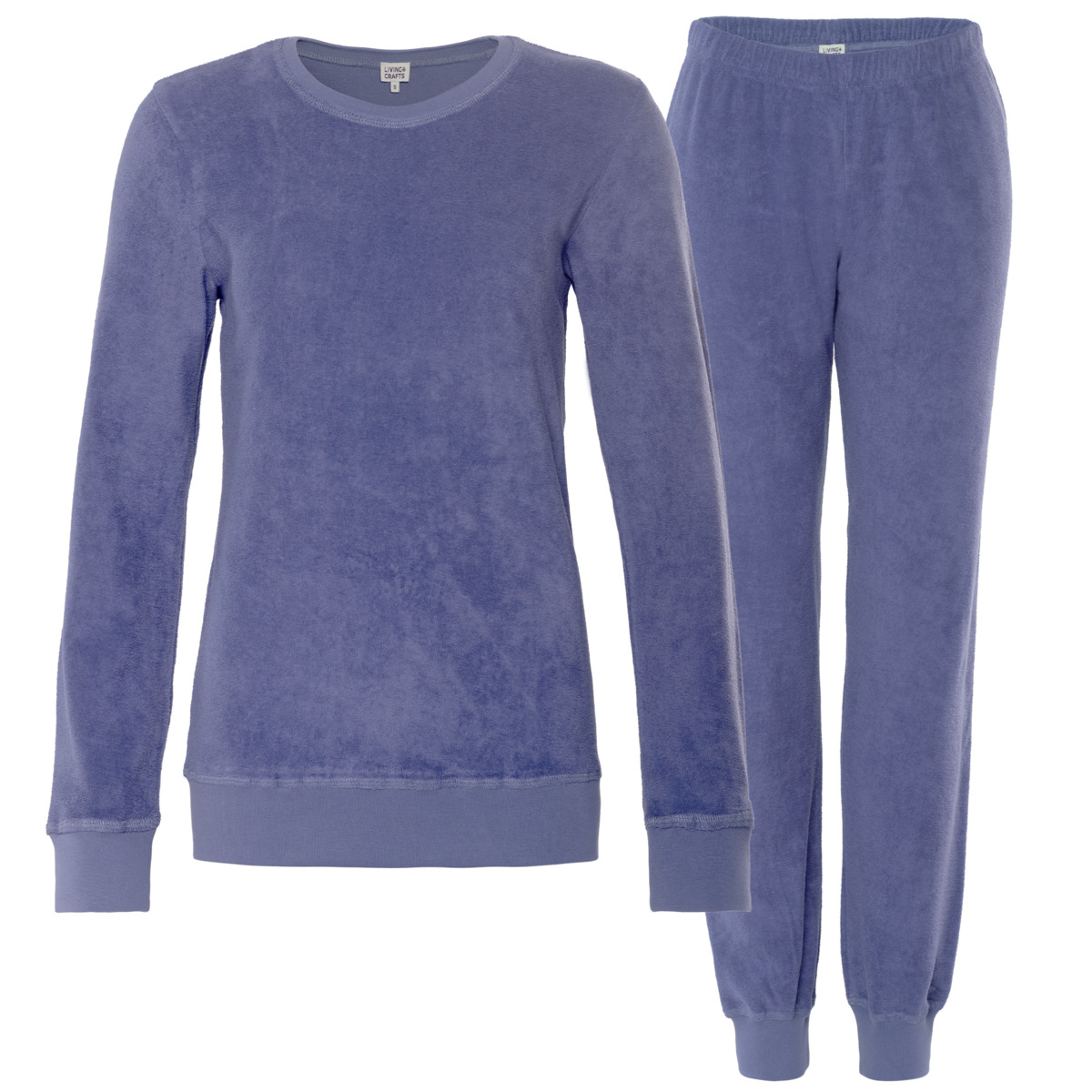 Ženska pižama iz 100% eko bombaža frotir vijola S