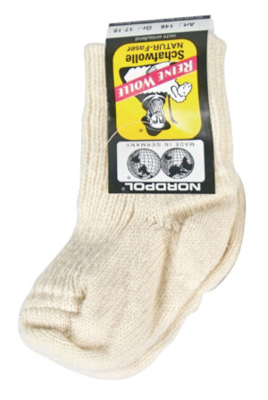 Eko nogavice otroške iz 100% volne vel. od 19-34 NATUR