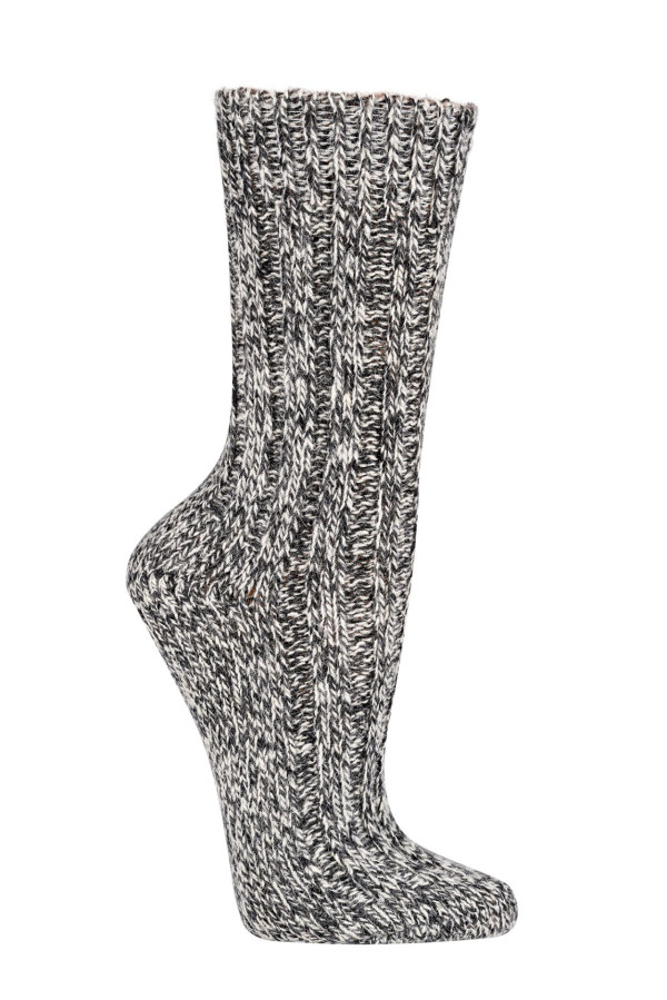 Eko nogavice z alpaka volno debelejše- temno sive