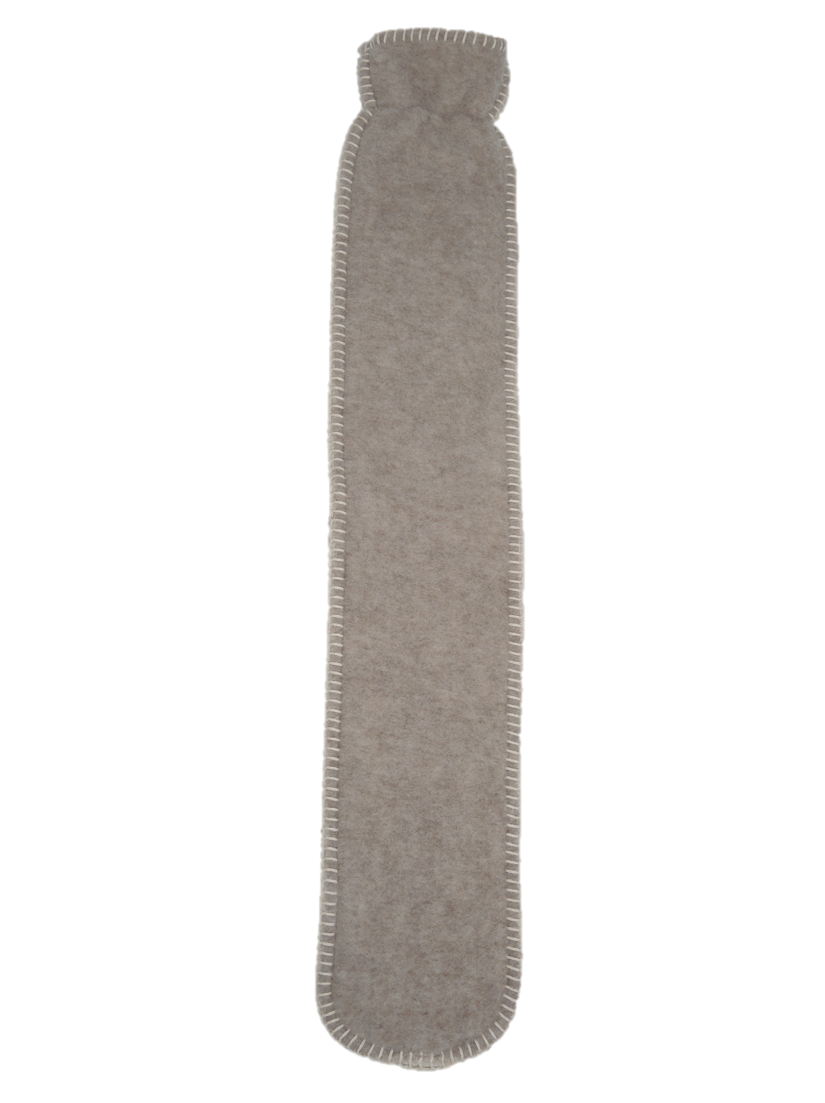 Dolg termofor iz naravnega kavčuka, v kompletu z volneno prevleko