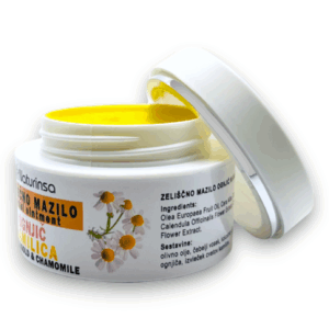 Zeliščno mazilo ognjič, kamilica