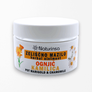 Zeliščno mazilo ognjič, kamilica
